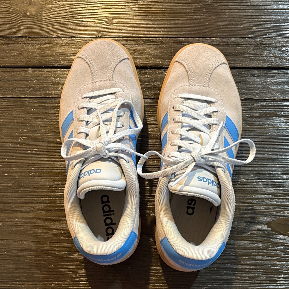Adidas Classic Blue and White Trainers